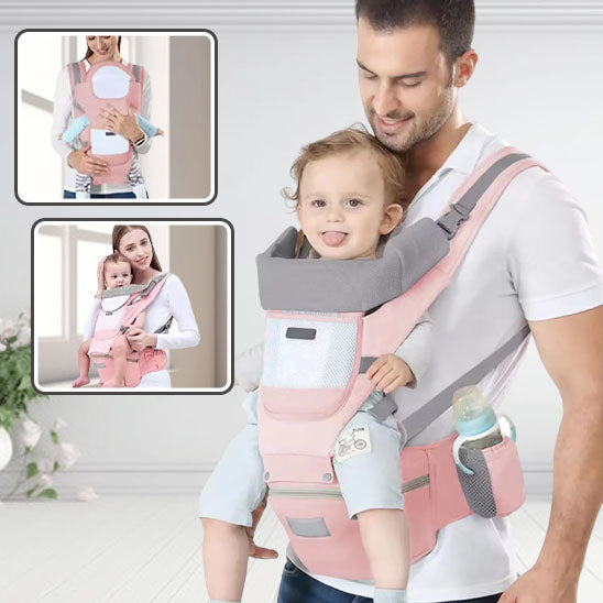 PORTE BEBE-TABOURET EGONOMIQUE ROSE