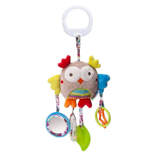hochet  peluche doux avec poignée de support pour voiture et  poussette bébé