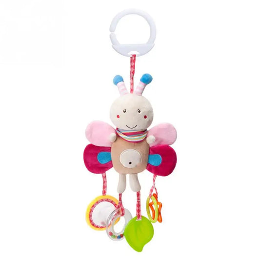 hochet peluche doux avec poignée de support pour voiture et  poussette bébé