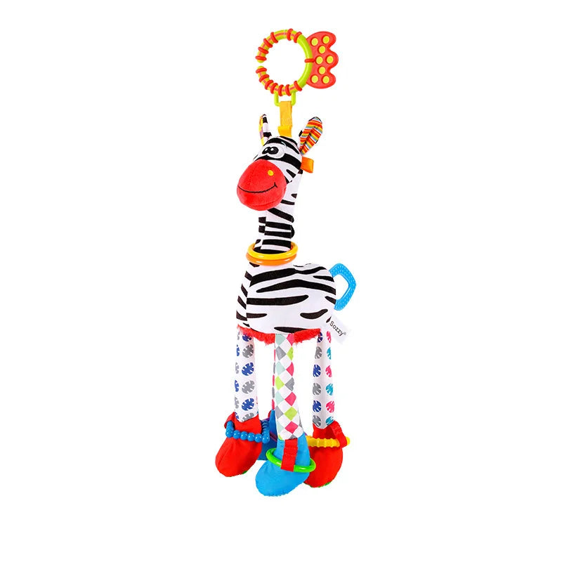 hochet  peluche doux avec poignée de support pour voiture et  poussette bébé