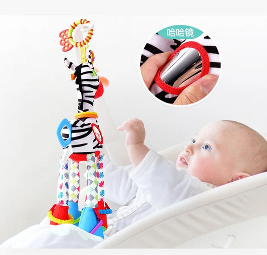 hochet  peluche doux avec poignée de support pour voiture et  poussette bébé