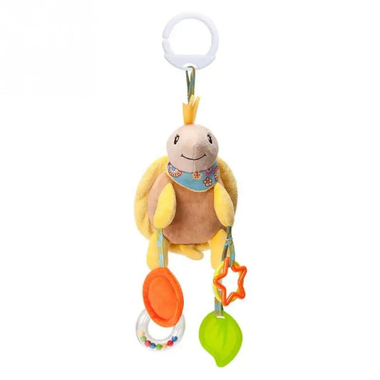 hochet bebe , peluche doux avec poignée de support pour voiture et  poussette bébé