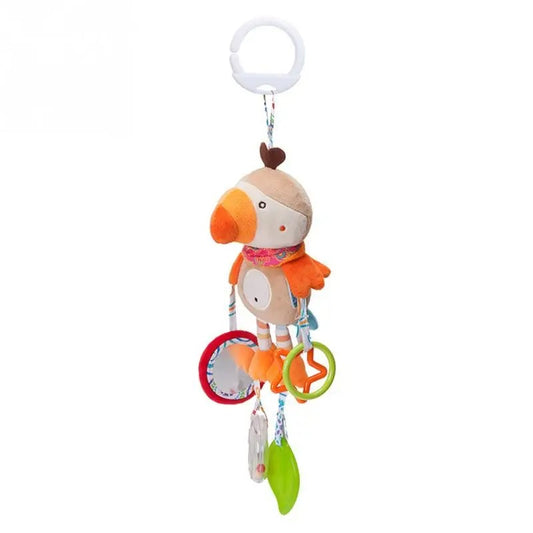 hochet  peluche doux avec poignée de support pour voiture et  poussette bébé