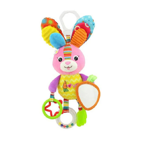 hochet en peluche doux avec poignée de support pour voiture et  poussette bébé
